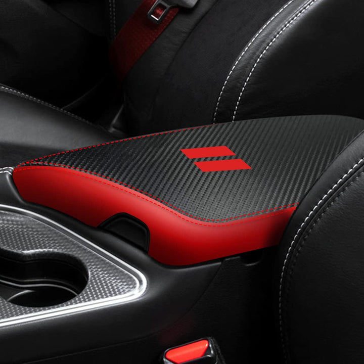 YOFAMO front view on Dodge Challenger center console showing precise fit and protection