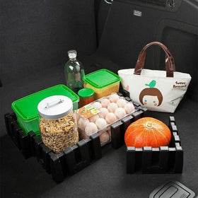 YOFIT blocks securing groceries in trunk showing anti-slip benefit