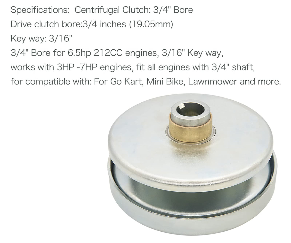 YOHIB torque converter close-up of 3/4 inch bore, secure shaft alignment