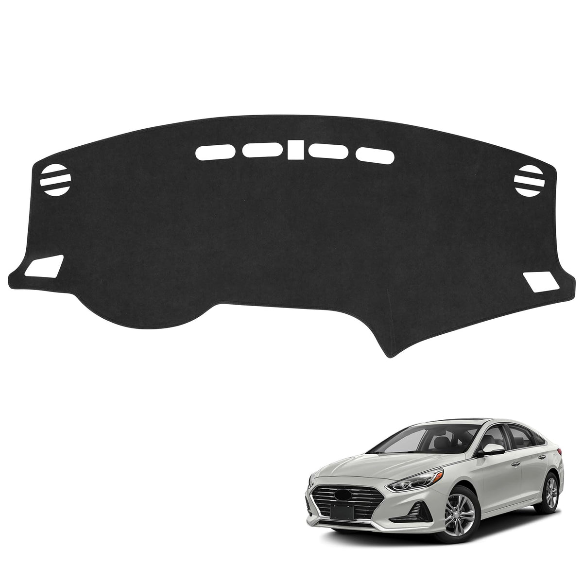 YOJOJOCO front view of packaged dash cover showing fit and protection