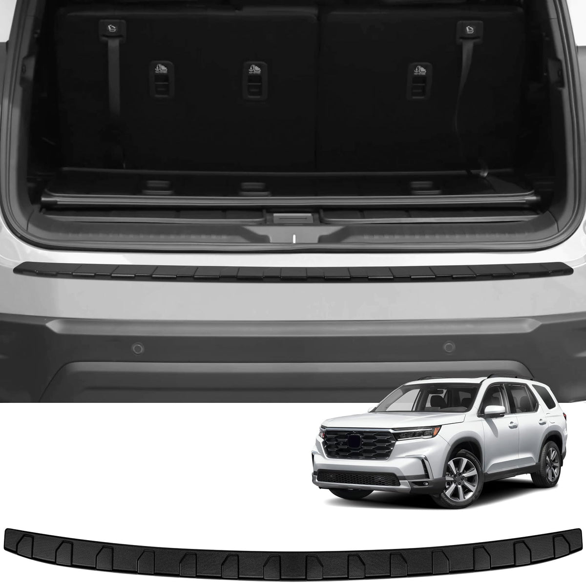 YOJOJOCO front view of bumper protector showing fit and sleek matte black finish