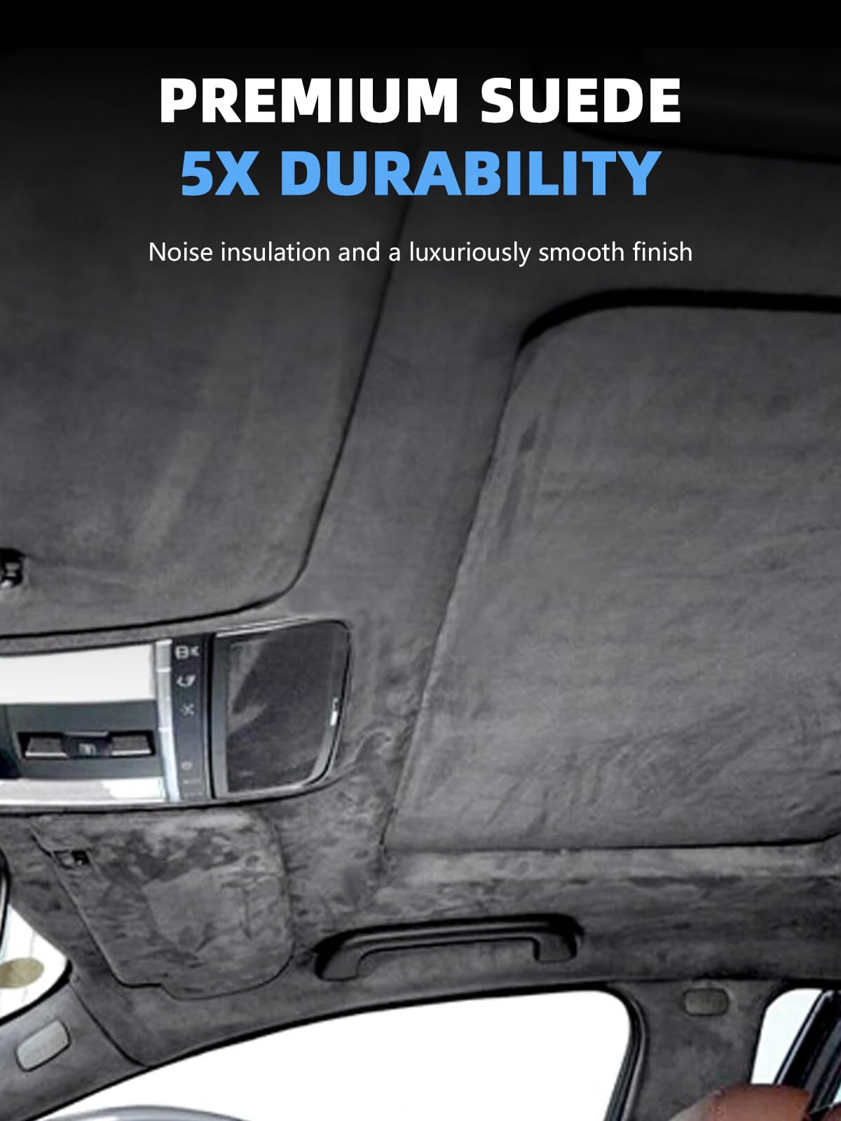 YOKKIP installed headliner in car demonstrating clean, crease-free look