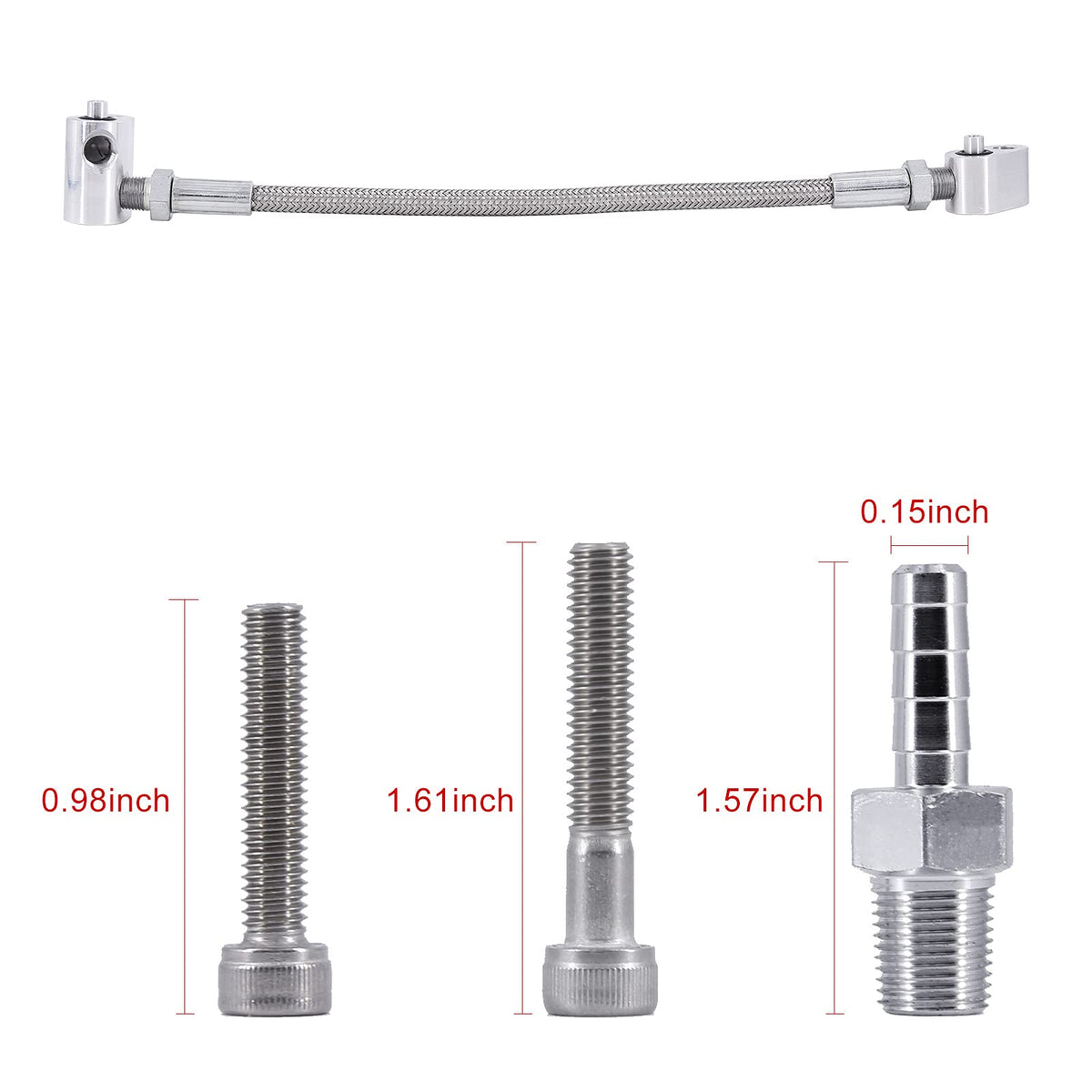 Yokolos kit beside orings and bolts showing included hardware convenience