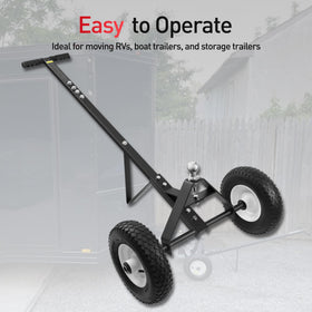 YOLANDO dolly stored upright in garage illustrating compact storage benefit: space saving