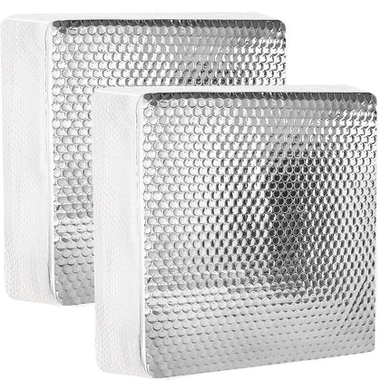 YoleShy front view of packaged 14x14 skylight insulator showing compact fit and energy benefit