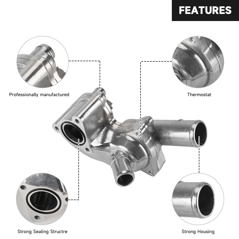 YOLLKY thermostat housing sensor port closeup for accurate temperature sensing