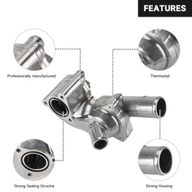 YOLLKY thermostat housing sensor port closeup for accurate temperature sensing