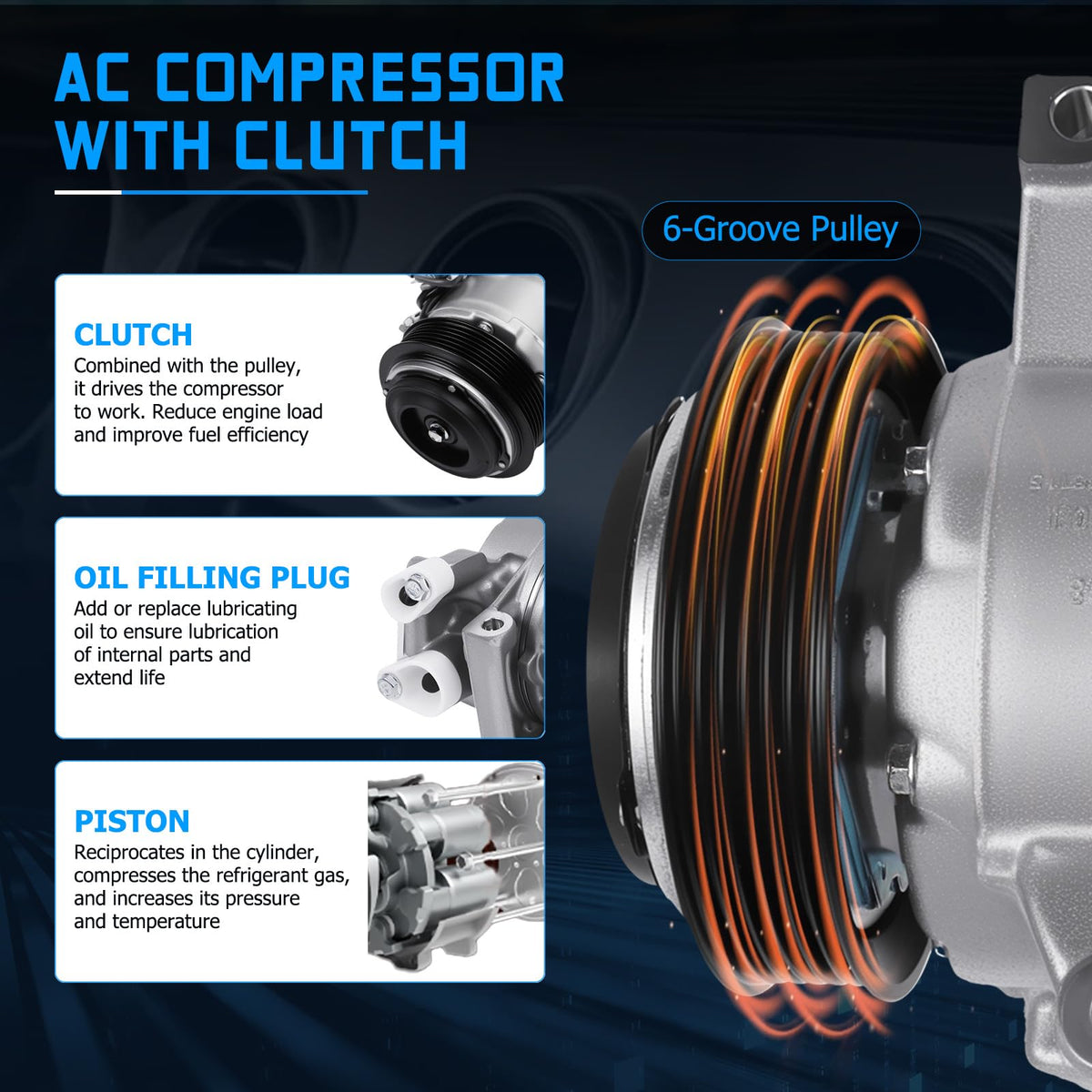 YOMALL compressor next to ruler scale to show exact size and fitment benefit