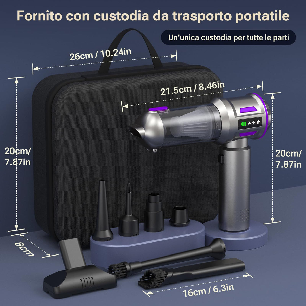 Yomile battery and USB-C charge port showing fast recharge convenience