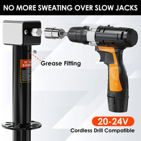 YOMILINK powered with cordless drill demonstrating fast effortless lifting