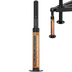 YOMILINK front view of tongue weight scale showing compact design and quick use benefit