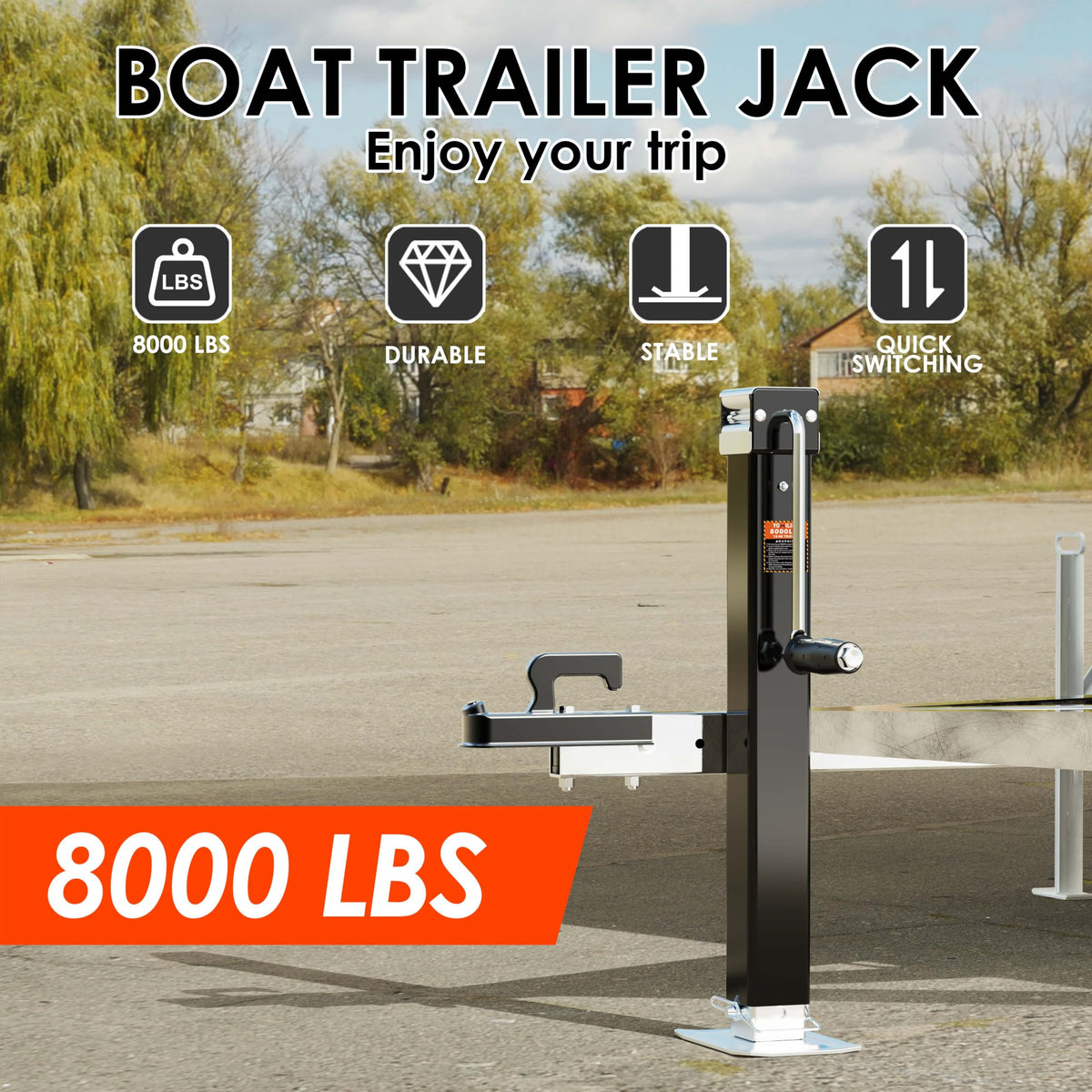 YOMILINK installed on a trailer in use illustrating stability while towing