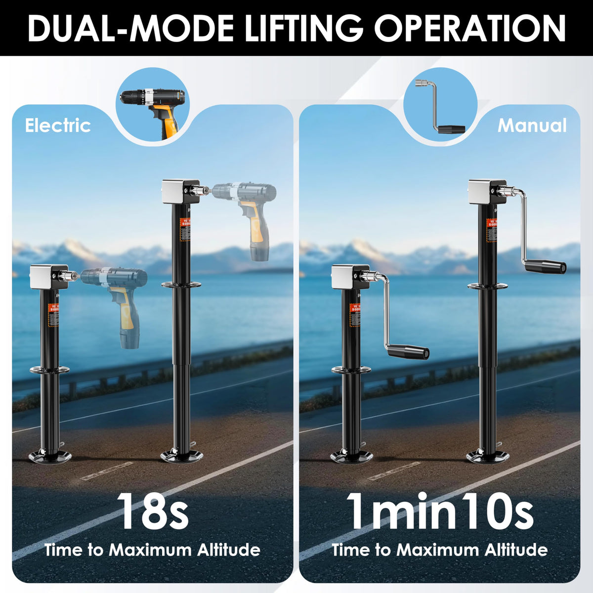 YOMILINK wide base and 9‑hole mounting plate for stable, easy installation