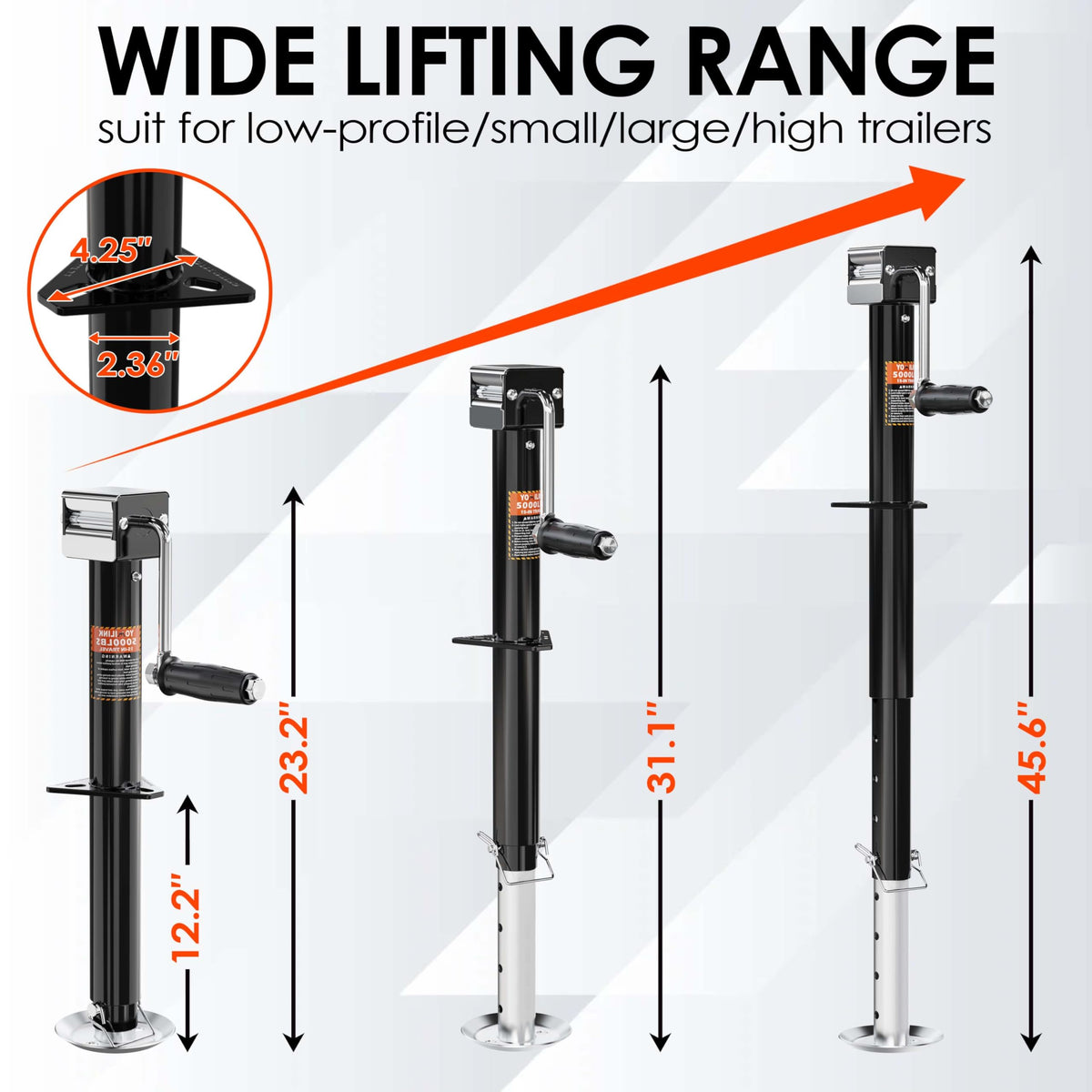 YOMILINK wind handle detail demonstrating smooth cranking and fast lift