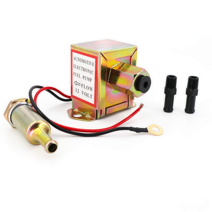YONEDA metal fuel pump front view showing robust housing and mounting
