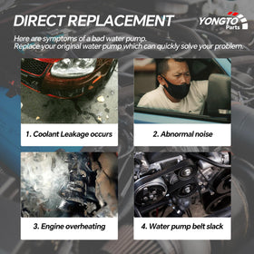 Yongtoparts pump next to ruler showing size and scale for correct part selection