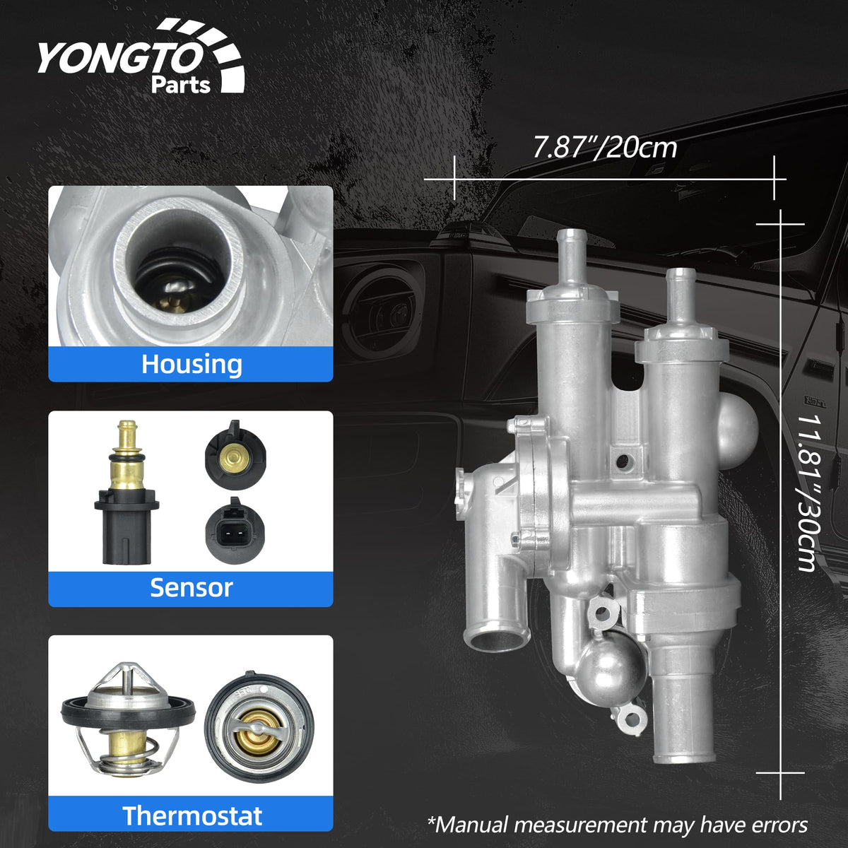 Yongtoparts coolant temperature sensor detail ensuring accurate engine temperature readings