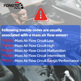 Yongtoparts MAF angle view showing mounting holes that simplify installation