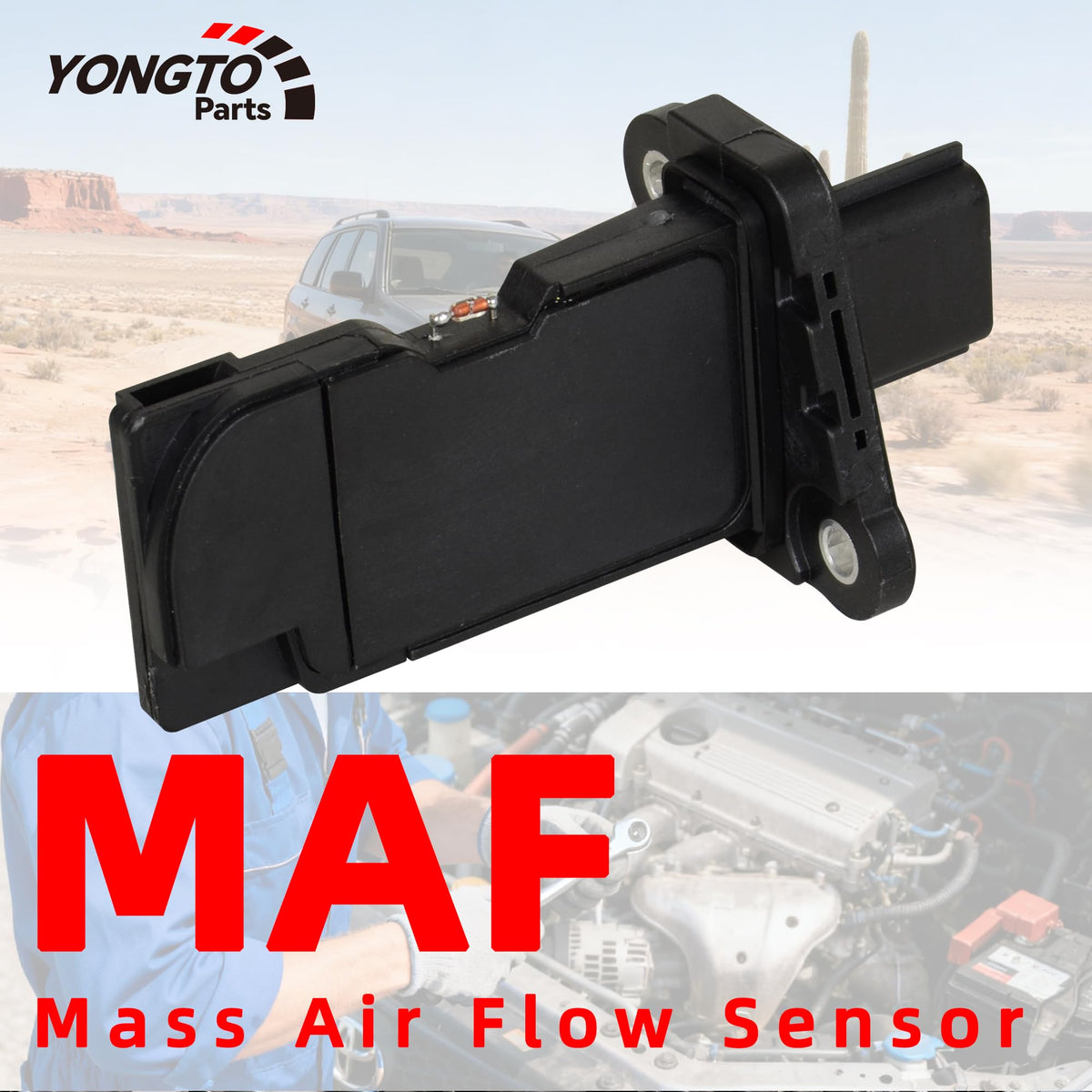 Yongtoparts MAF electrical connector close-up for correct plug-and-play hookup
