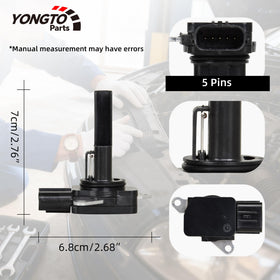 Yongtoparts MAF next to a ruler showing exact size for correct fit verification