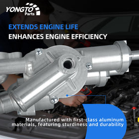 Yongtoparts housing next to ruler showing dimensions for correct vehicle fitment