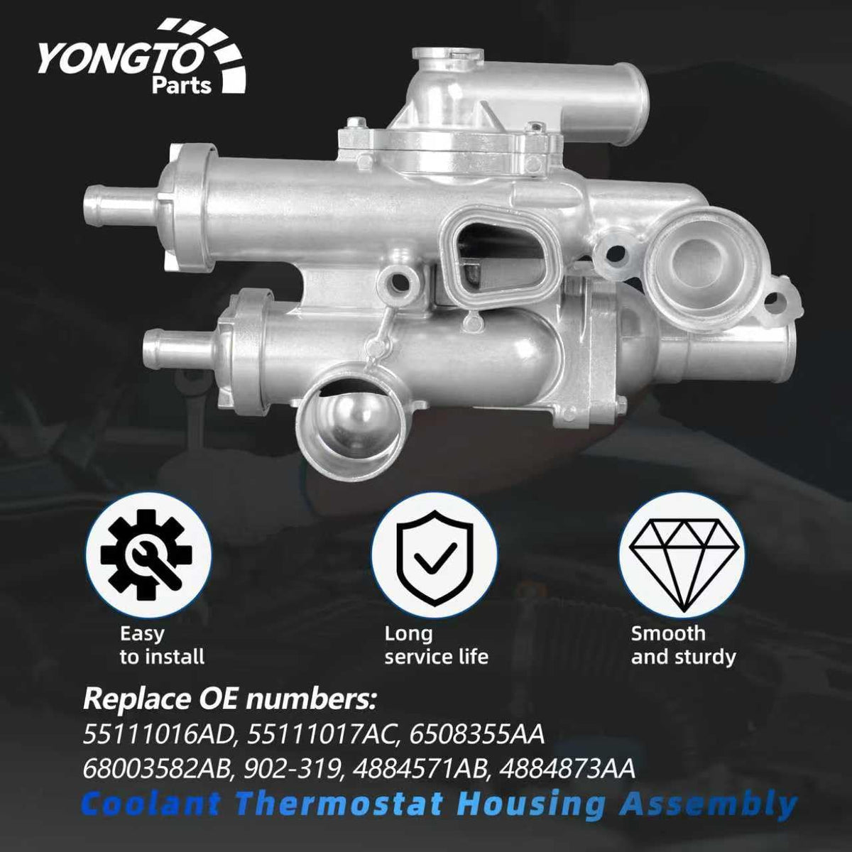 Yongtoparts close-up of housing flange showing sealing surface and improved leak resistance
