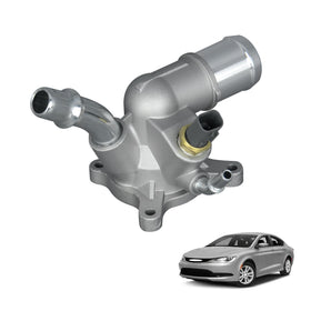 Yongtoparts thermostat housing front view showing accurate bolt pattern for correct fit