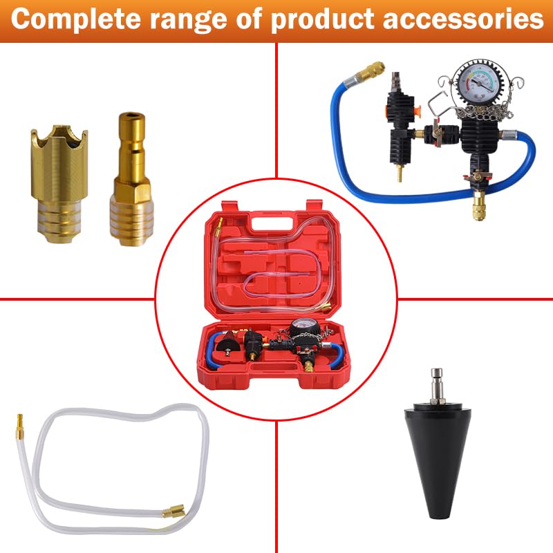 Yonligonju in use attached to a vehicle radiator for fast, clean coolant refill