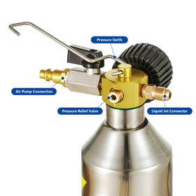 Yonligonju pressure gauge closeup with readable dial — pressure control