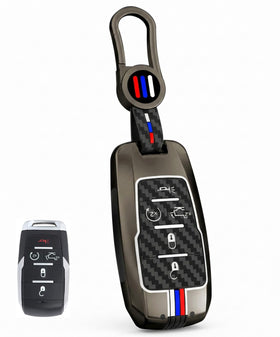 YONUFI front view of metal key fob cover showing fit and protection