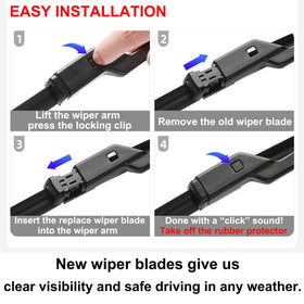 YONXEM blades in use on Tesla Model Y driving in rain improving sightlines