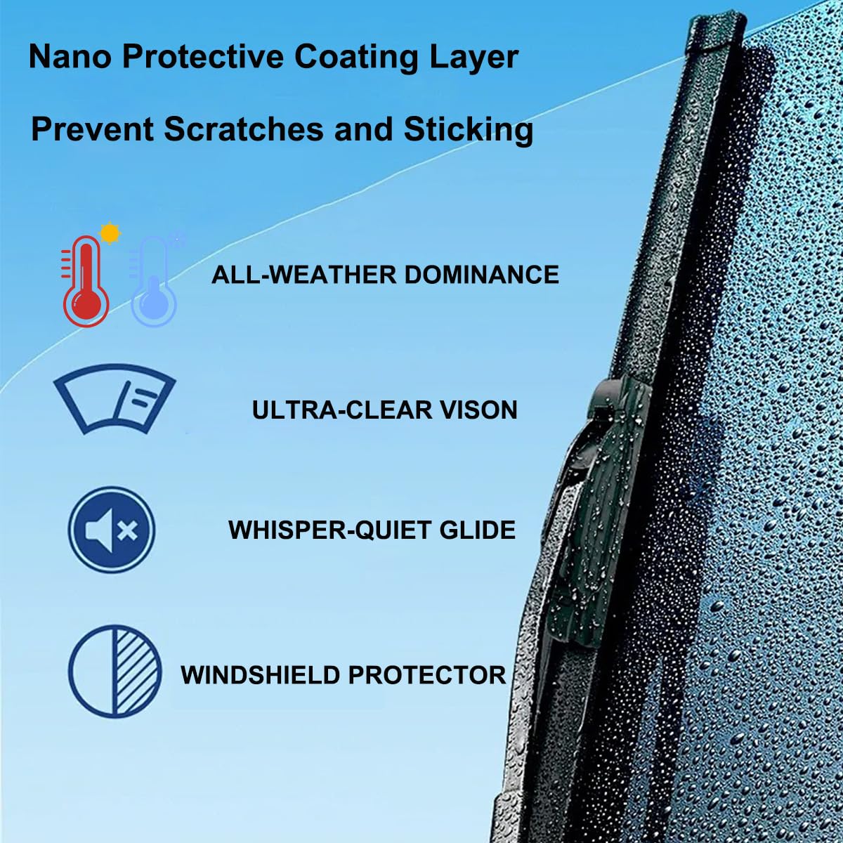 YONXEM blade scraping light ice on windshield demonstrating winter readiness