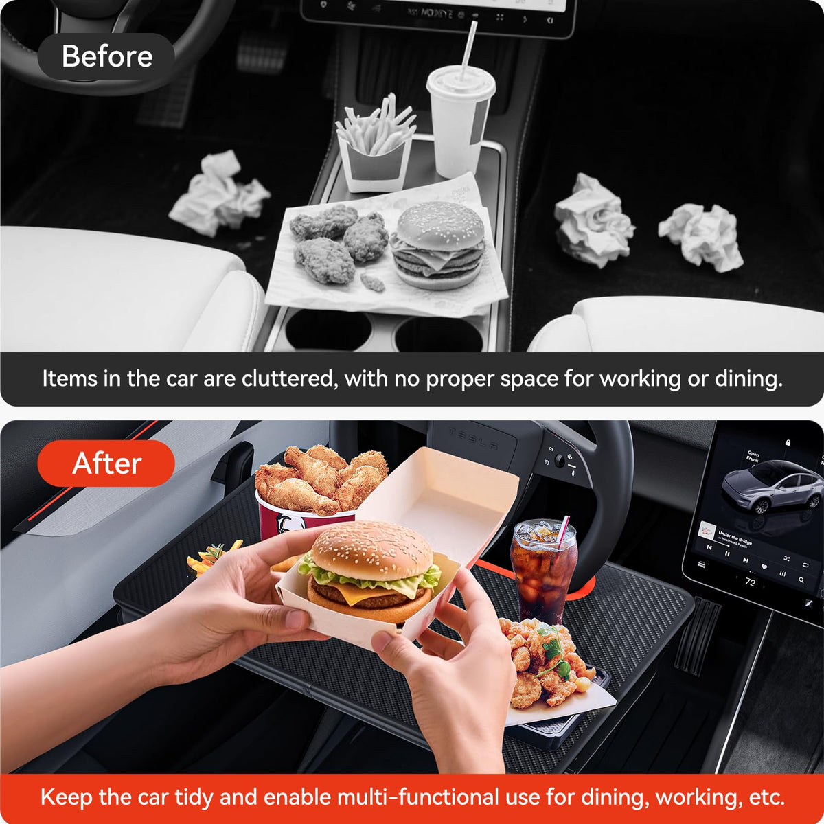 YONZEE gap filler storing phone and cards within easy reach