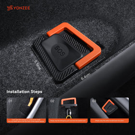 YONZEE lifestyle shot in car interior emphasizing restored safety access benefit