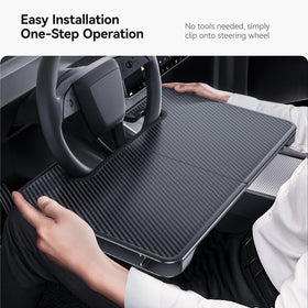 YONZEE tray in use with laptop on wheel offering a convenient mobile workstation