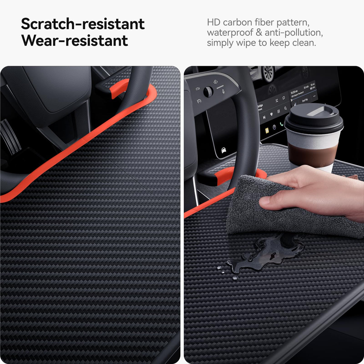 YONZEE tray supporting a laptop for parked workspace convenience
