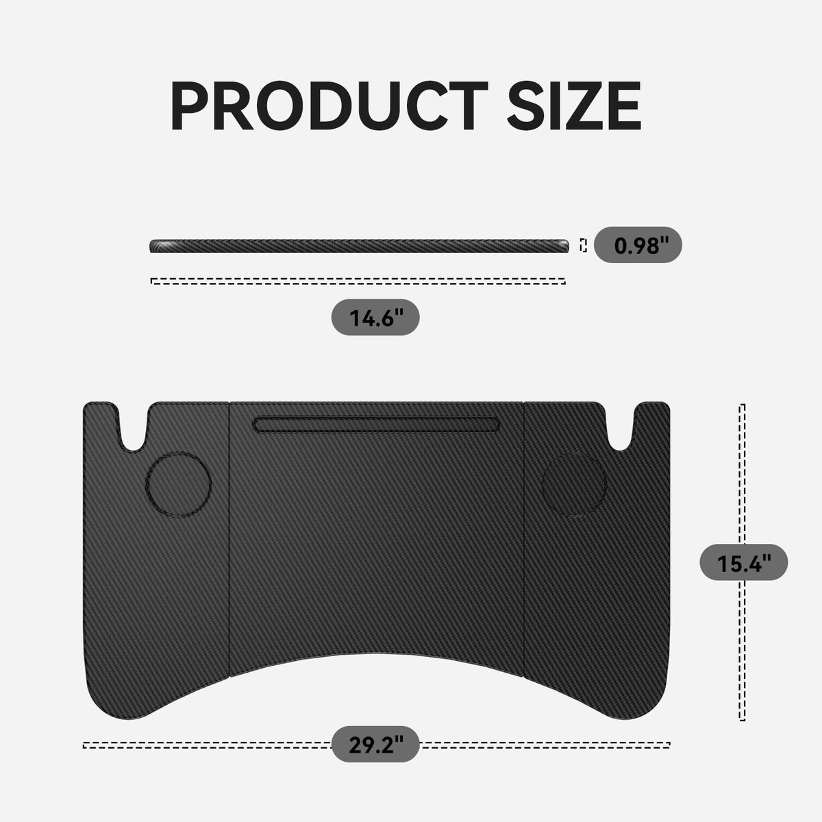 YONZEE tray serving meal illustrating clean, wipeable surface for dining