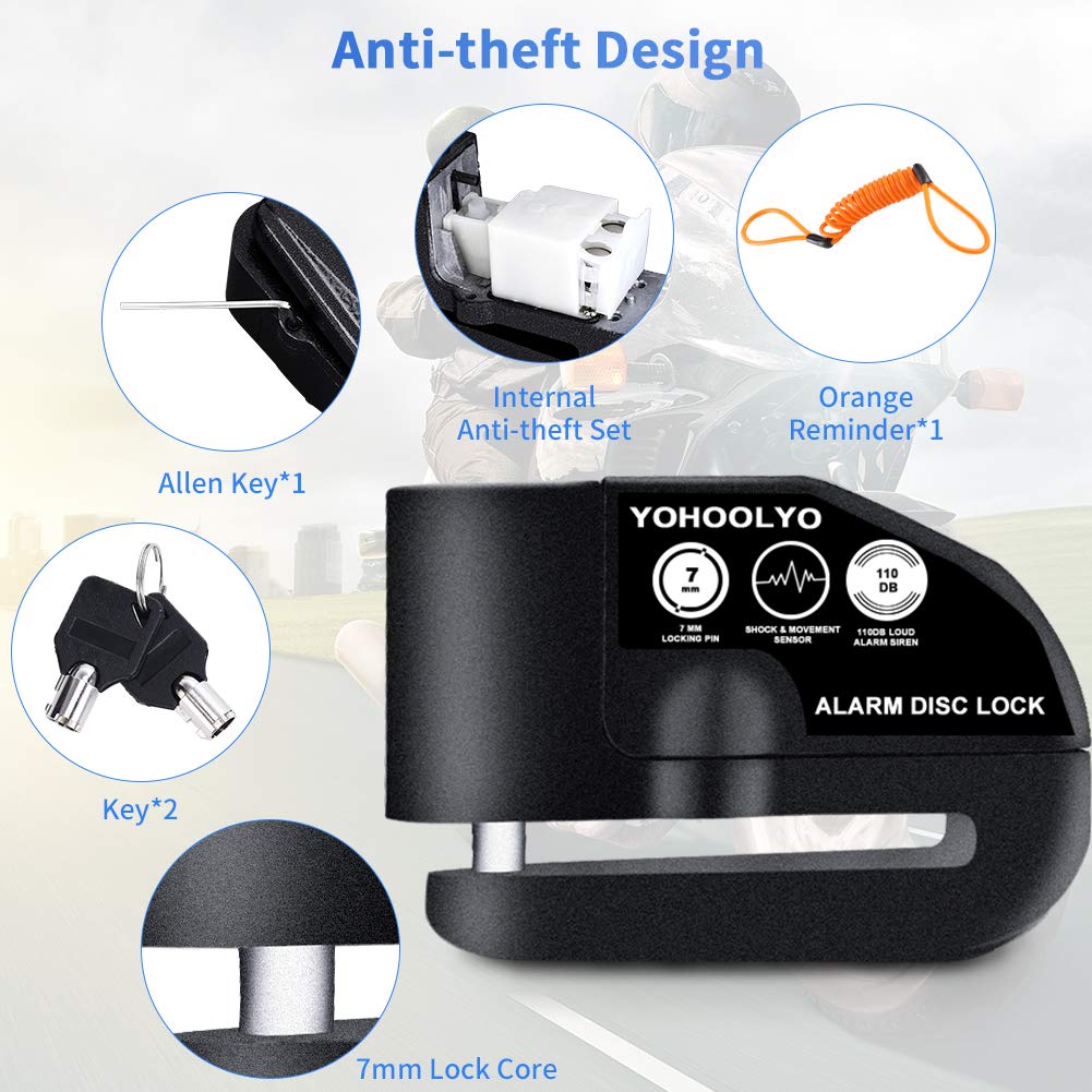YOHOOLYO closeup of 7mm hardened locking pin for secure disc engagement and strength