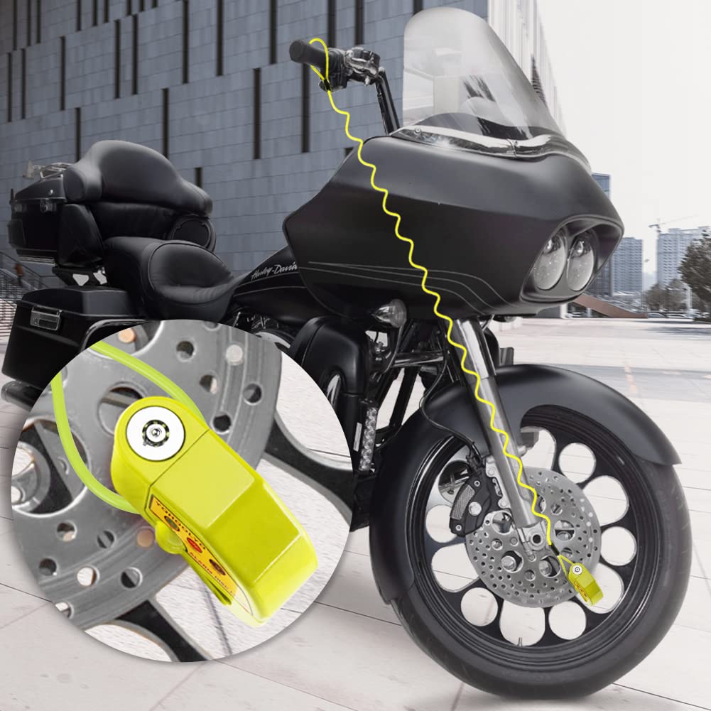 YOHOOLYO disc lock under rain showing waterproof performance and outdoor reliability