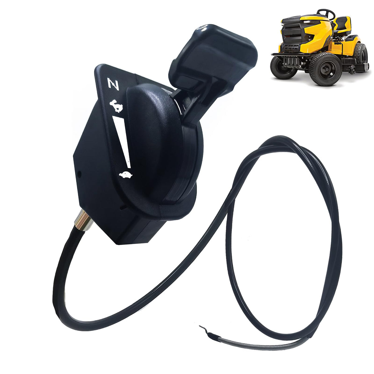 YOPADE throttle cable front view showing full length and connectors for easy replacement