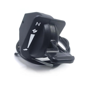 YOPADE throttle cable next to ruler and mounting clip showing length and fitment clarity