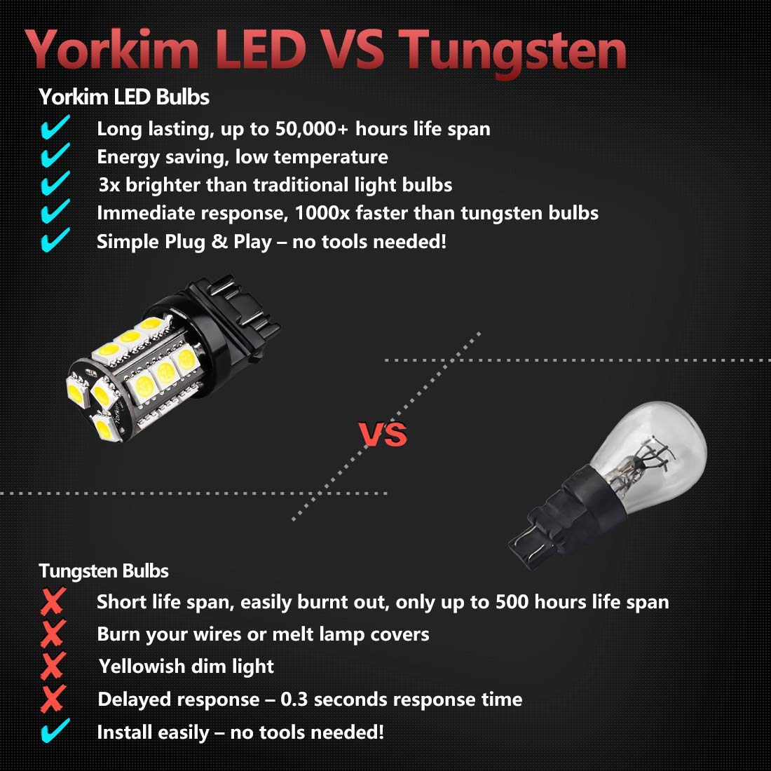 Yorkim bulb side profile showing dimensions for fit verification benefit