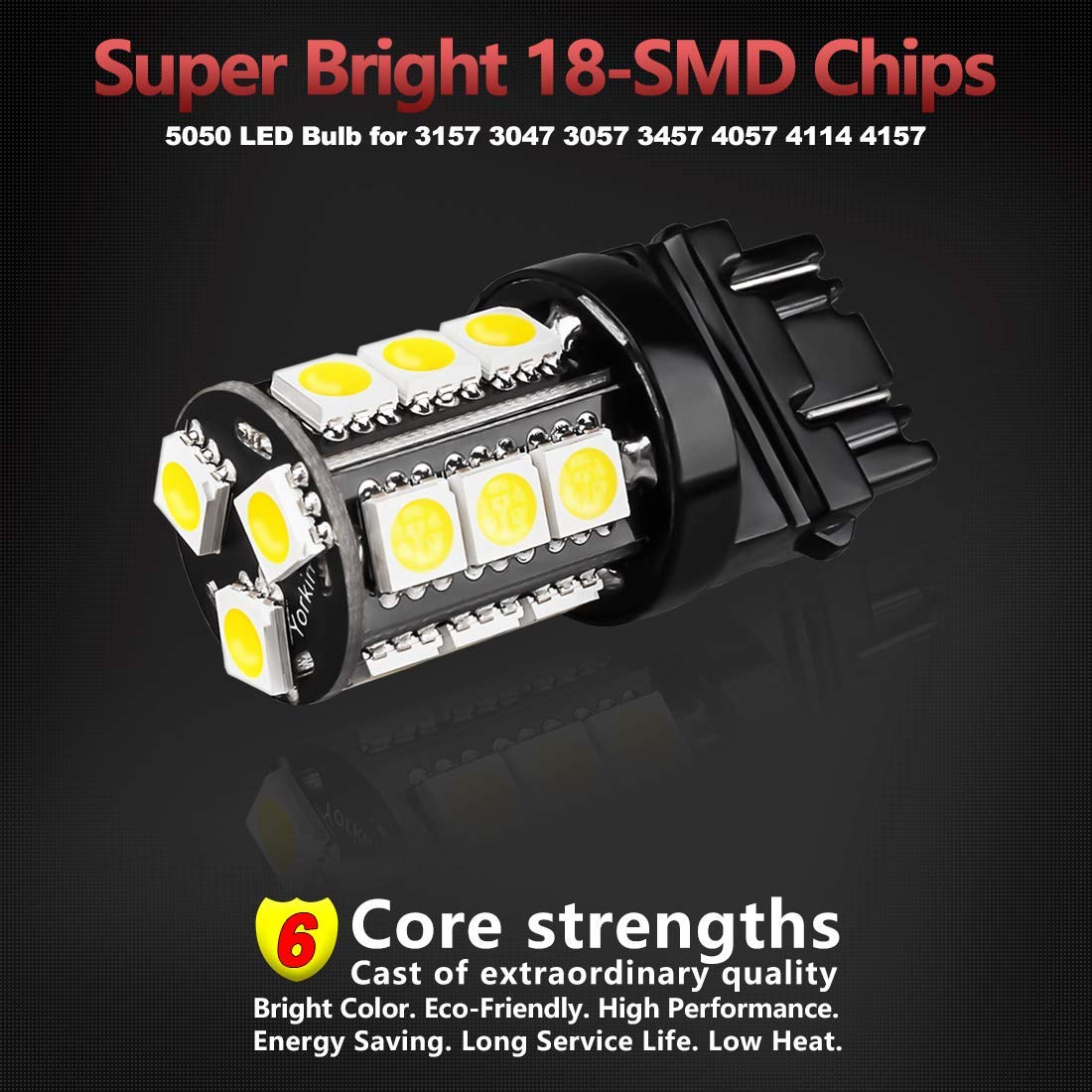 Yorkim close-up on 5050 chipsets showing even bright light output benefit