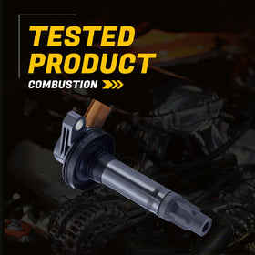 Yoshi Motors coil shown installed in engine bay for easier replacement