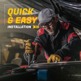 Yoshi Motors mechanic installing kit in a garage showing simple DIY or shop installation