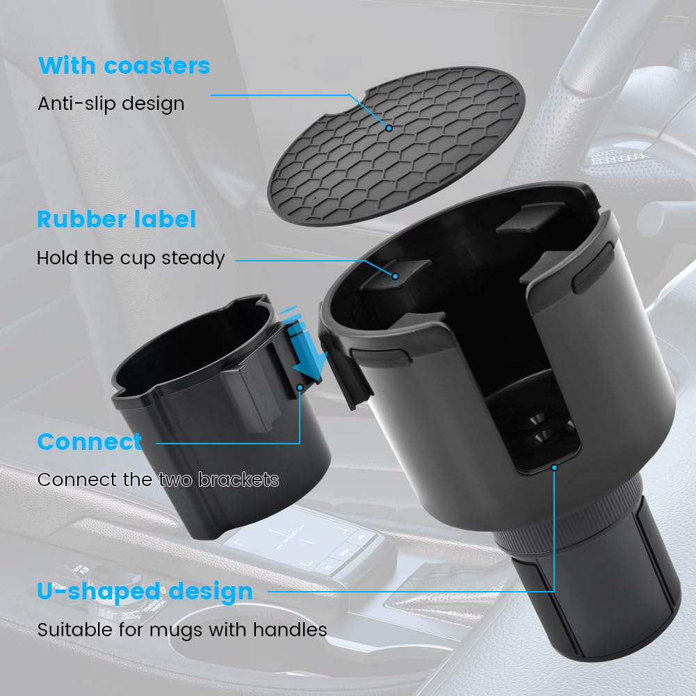 YOSINXU installed in vehicle cup holder showing spill-reduction benefit
