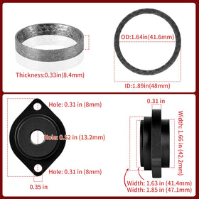 YOSOPP gaskets lined up six-pack for complete replacement convenience