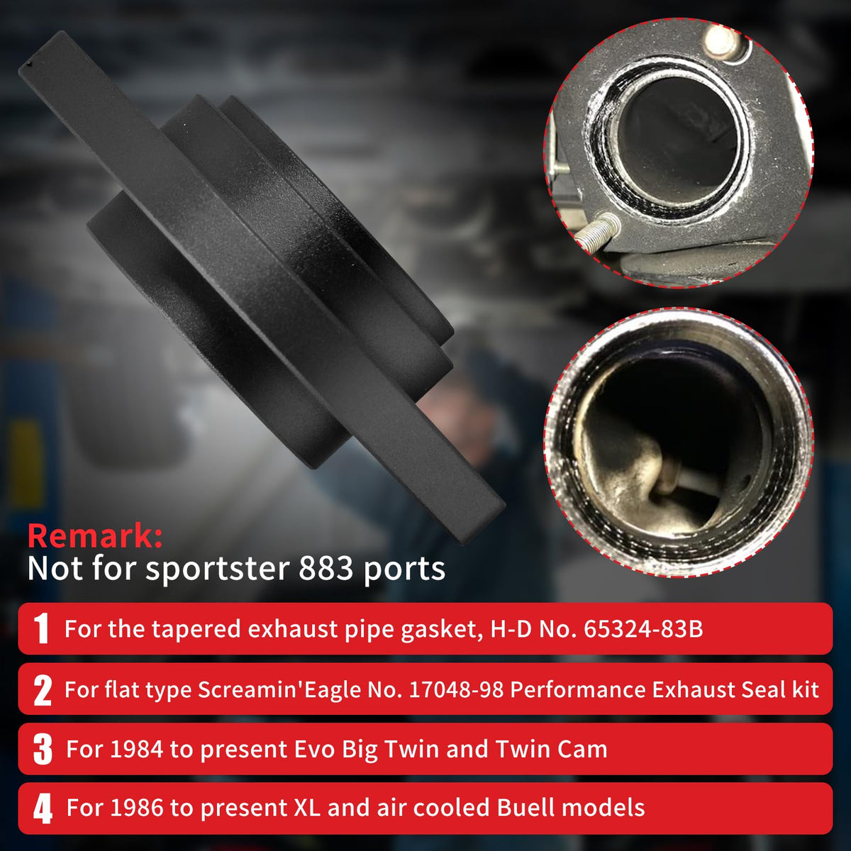 YOSOPP tapered gasket closeup showing graphite face for better sealing