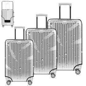 Yotako front view of clear suitcase covers protecting luggage