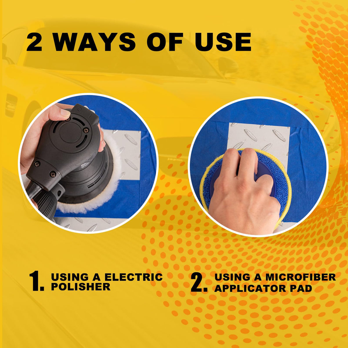 youmeitech microfiber towel and jar included for clean, streak-free buffing
